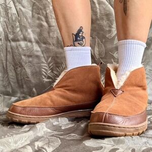 Eddie Bauer Suede Shearling Boots | Men's Size 10 | Excellent Condition